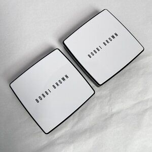 BOBBI BROWN VITAMIN ENRICHED PRESSED POWDER GOLDEN BROWN PEACH COMPACTS LOT OF 2